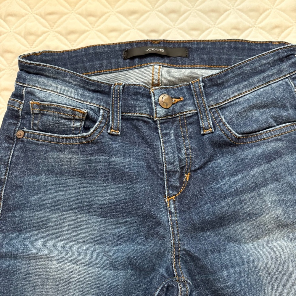 Joe’s Jeans Women's Mardi Straight Ankle Dark Faded Blue Denim Jeans Size 25 - Picture 2 of 12